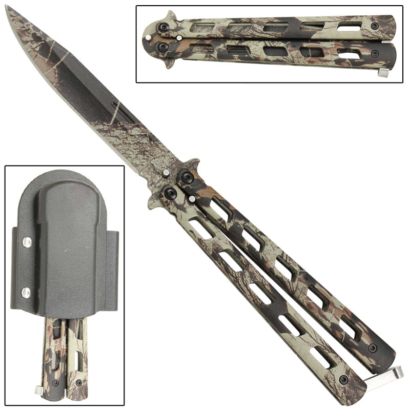 Wetlands Camo Balisong Butterfly Knife - TOPHATTER'S ARMORY DEALS