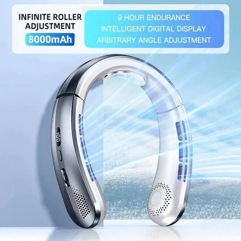 Portable Neck Fan with USB Rechargeable