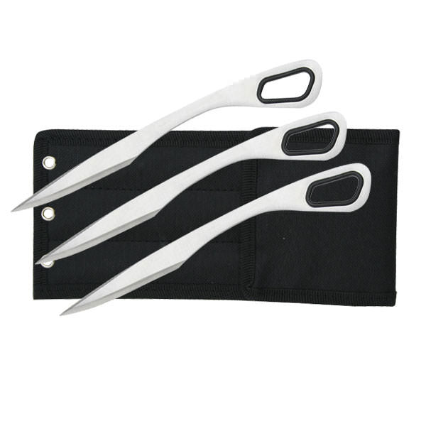 Thread The Needle 3 Pc Stainless Steel Throwing Knife Set 9 Inch
