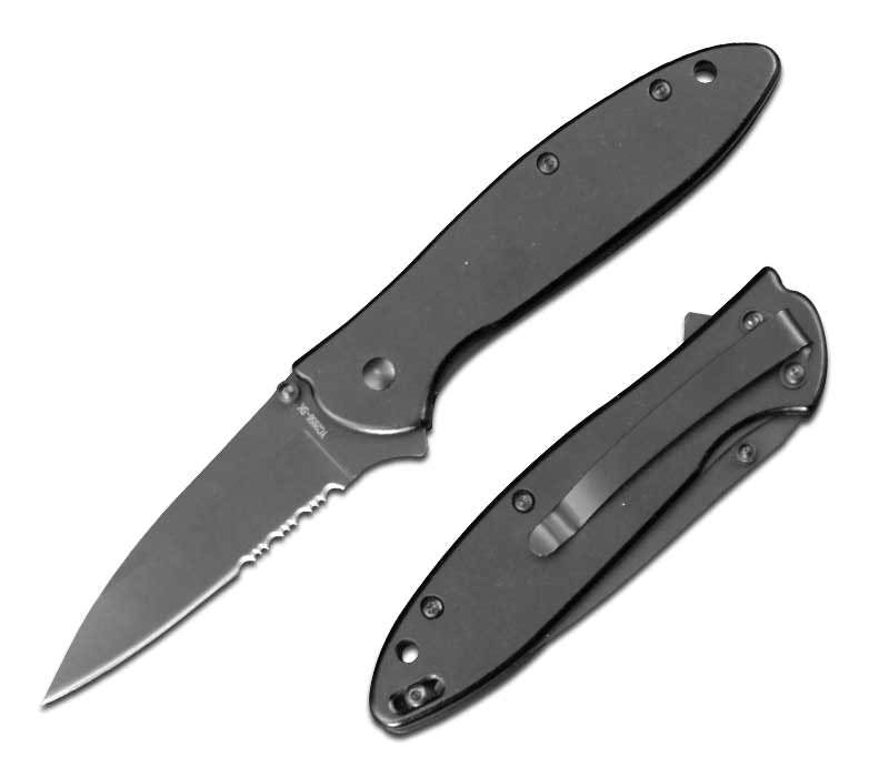 4 Inch Closed Black Executive Style Assisted Opening Pocket Knife - TOPHATTER'S ARMORY DEALS