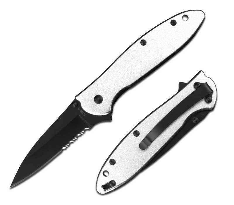 4 Inch Closed Silver Executive Style Assisted Opening Pocket Knife - TOPHATTER'S ARMORY DEALS