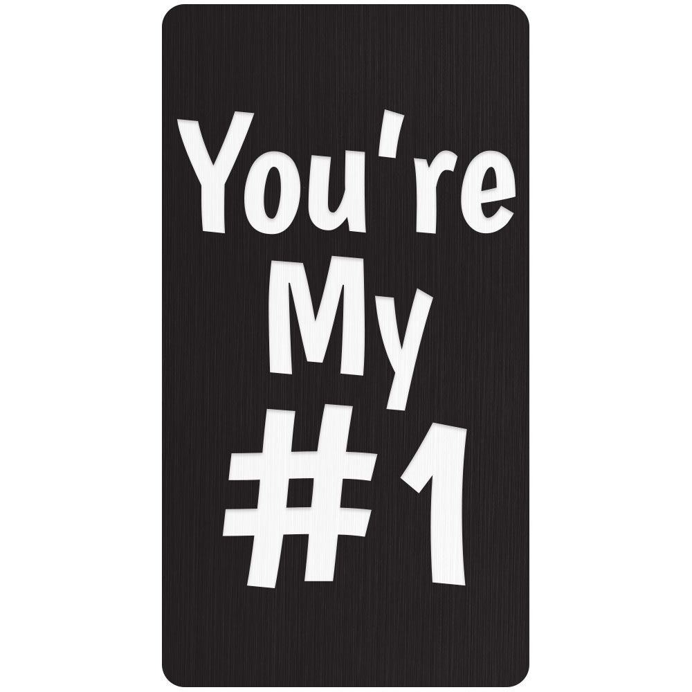 Custom Cane Engraving - Rectangle Black Anodized Aluminum - Valentine's Day Special