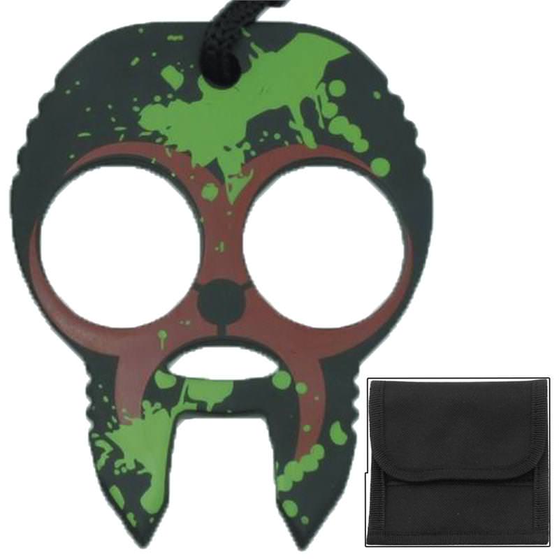 Zombie Clobbering Skull 2 Finger Self Defense Knuckles Brown