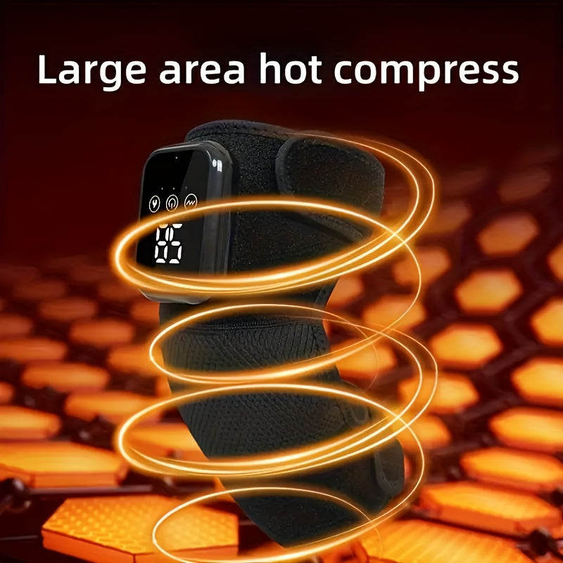 3-in-1 Heated Knee, Elbow, and Shoulder Massager – Wireless(Black)