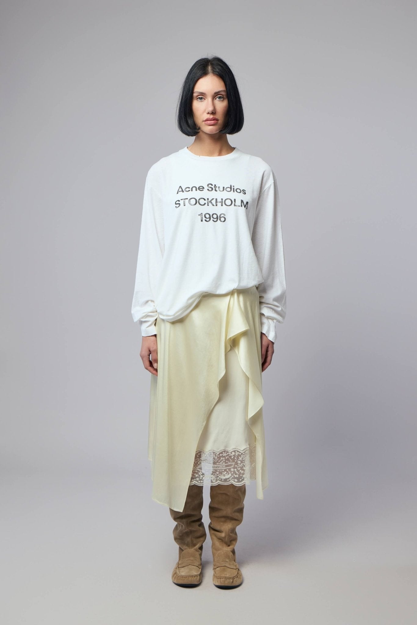 Layered Satin Skirt