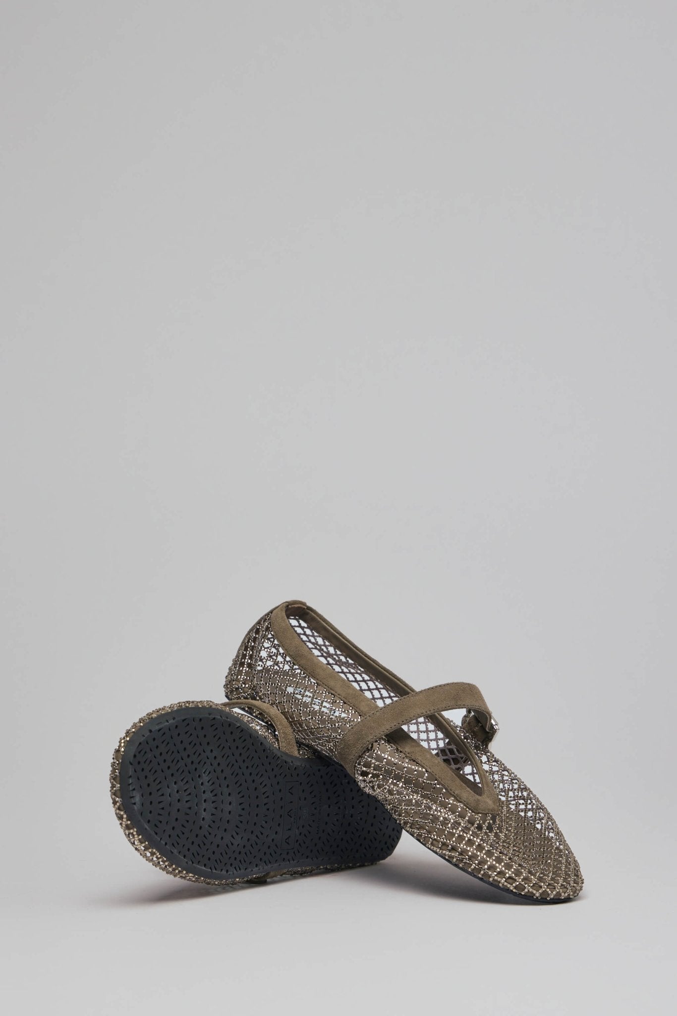 Ballet Flats in Strass Fishnet