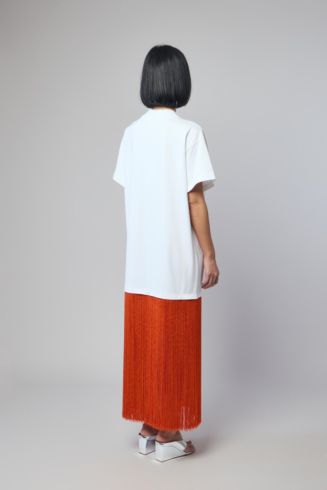 Fringed Cotton T-shirt