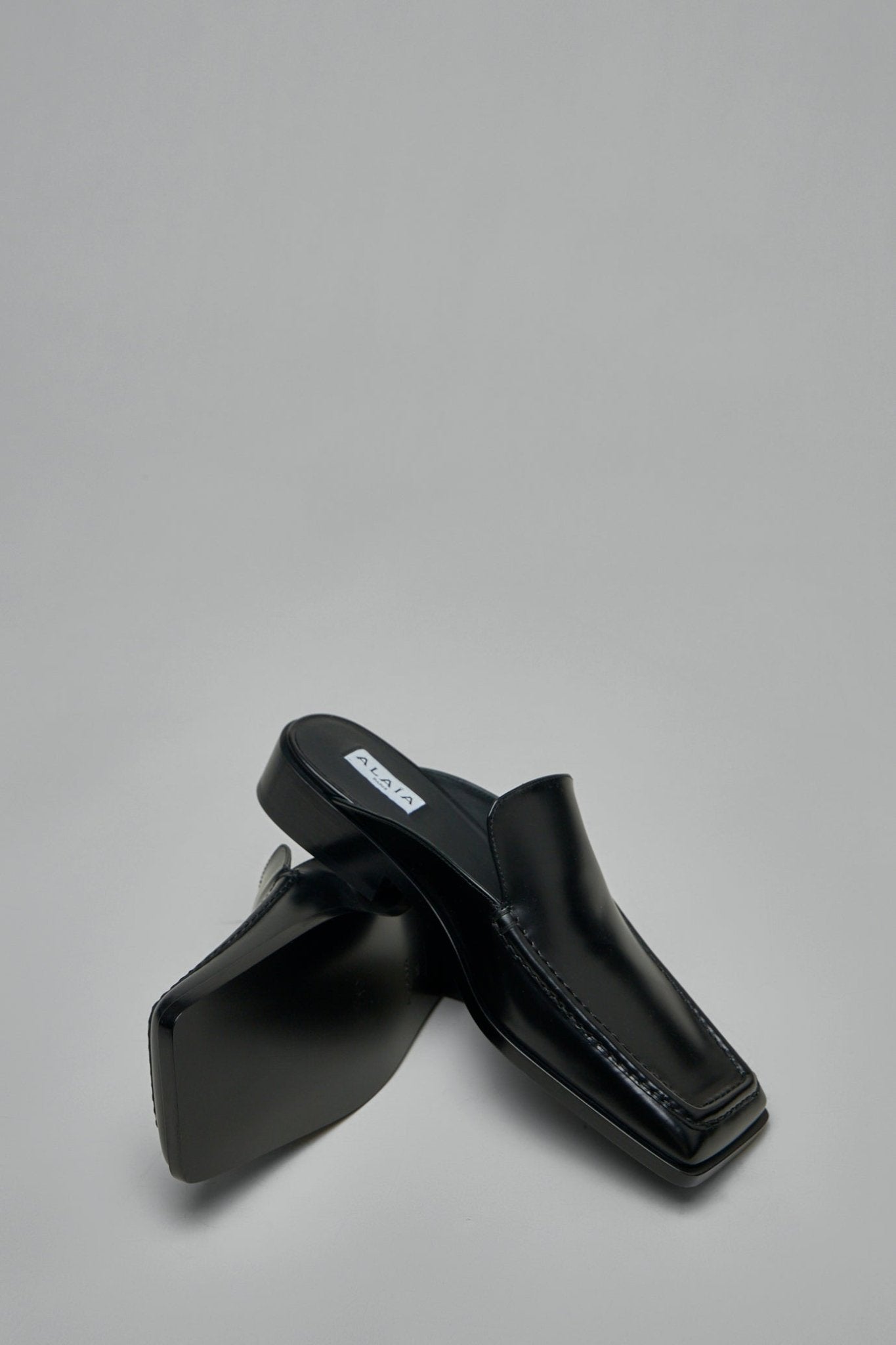Square Loafer Mules