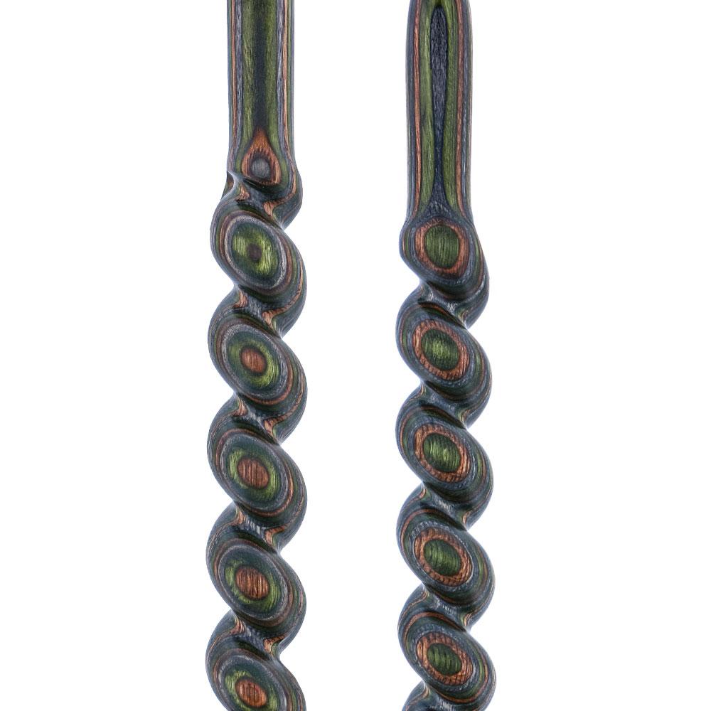 USA-Made Twisted Spiral Cane: Camo Durable Colorwood Laminate