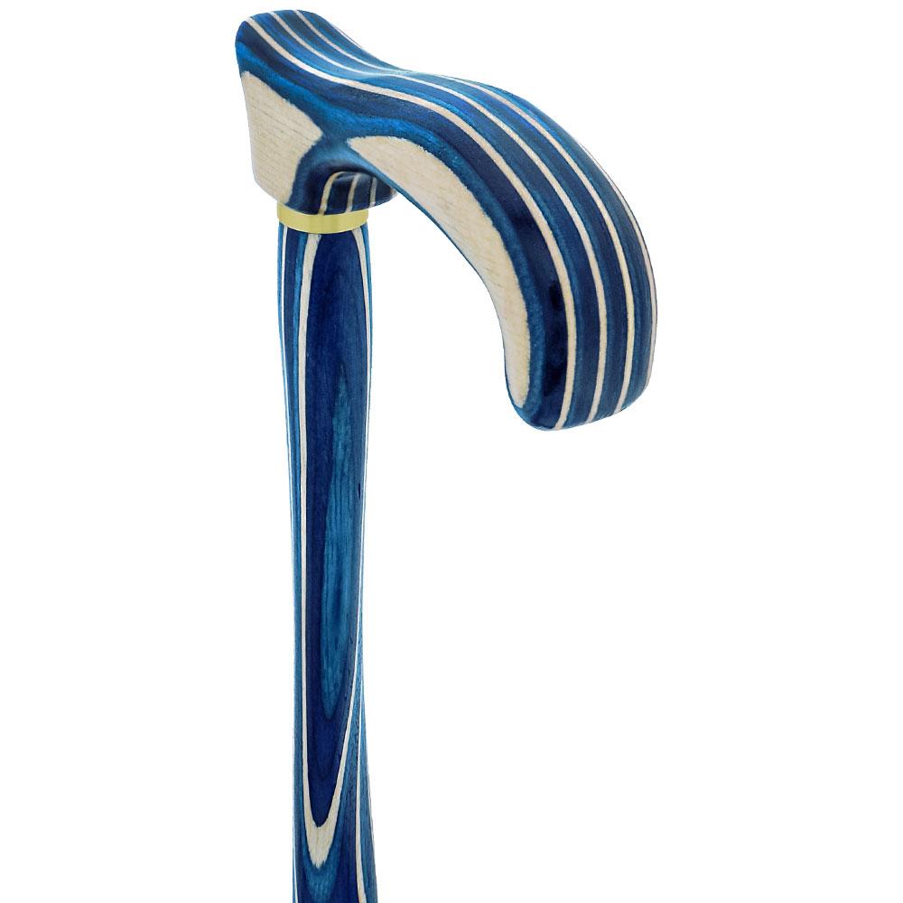 USA-Made Twisted Highlander Blue Cane: Vibrant Colorwood