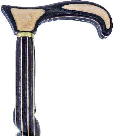 Highlander Purple Colortone Classic Rope Twist Derby Handle Walking Cane With laminate Birchwood Sha