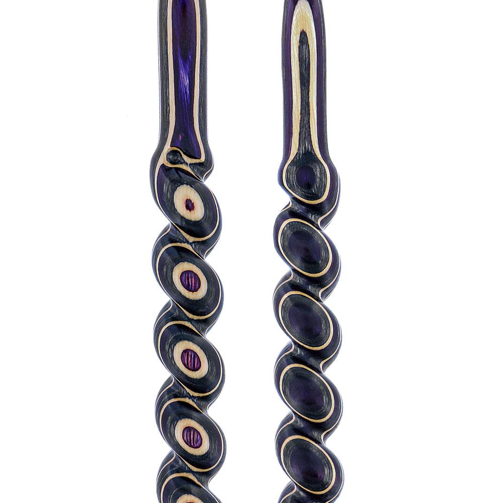 Highlander Purple Colortone Classic Rope Twist Derby Handle Walking Cane With laminate Birchwood Sha