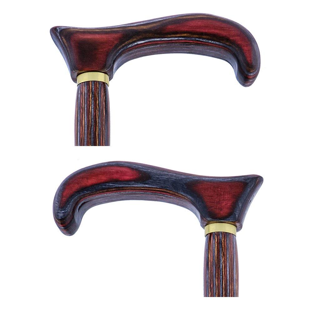 USA-Made Twisted Spiral Cane: Rustic Red Durable Laminate