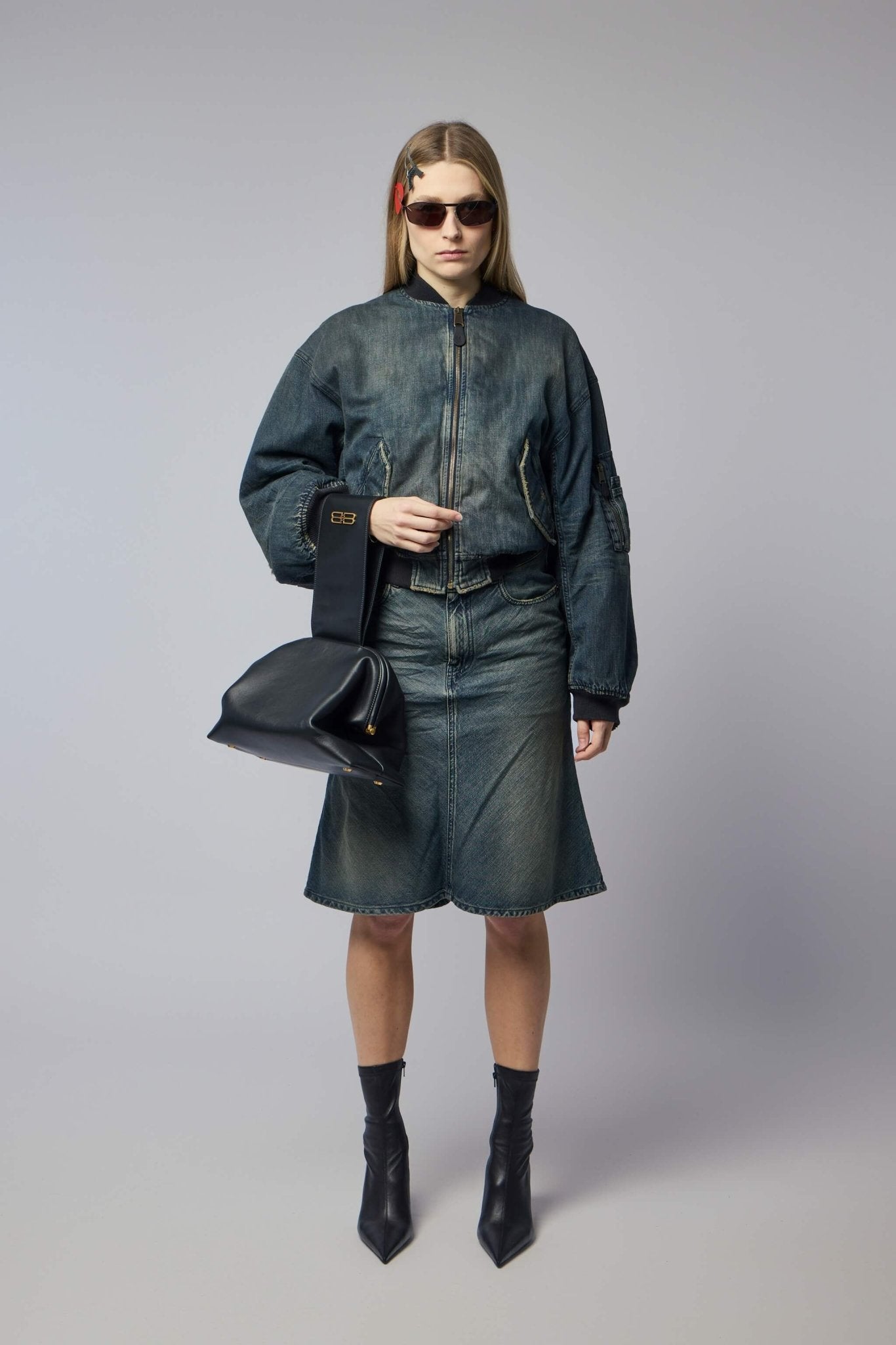 Godet Midi Skirt
