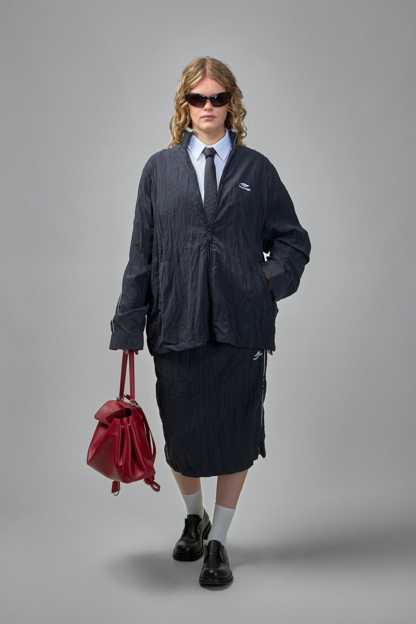 Pleated Tracksuit Skirt