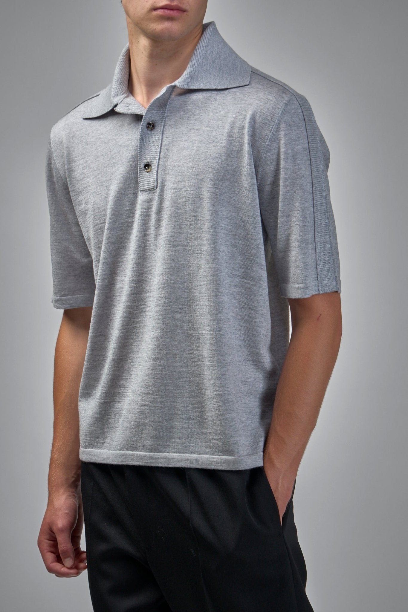 Polo Zig Zag Detail Knit