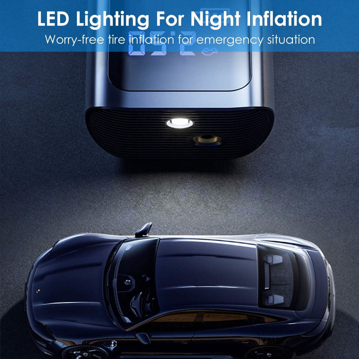 Car Tire Inflator Corded with LED Light