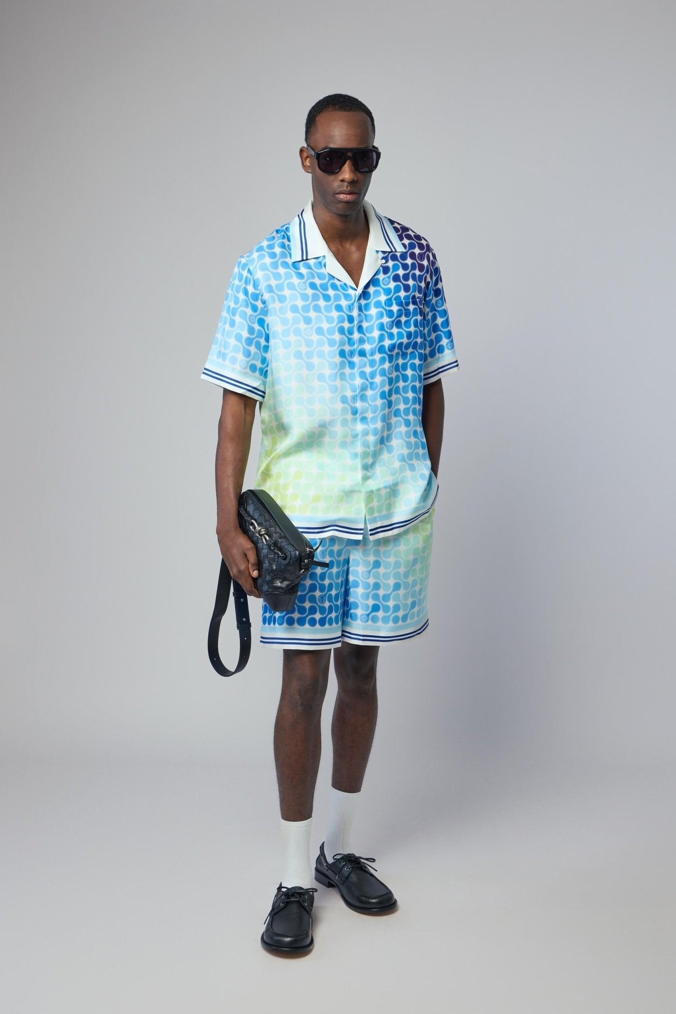 Tennis Tile Silk Shorts