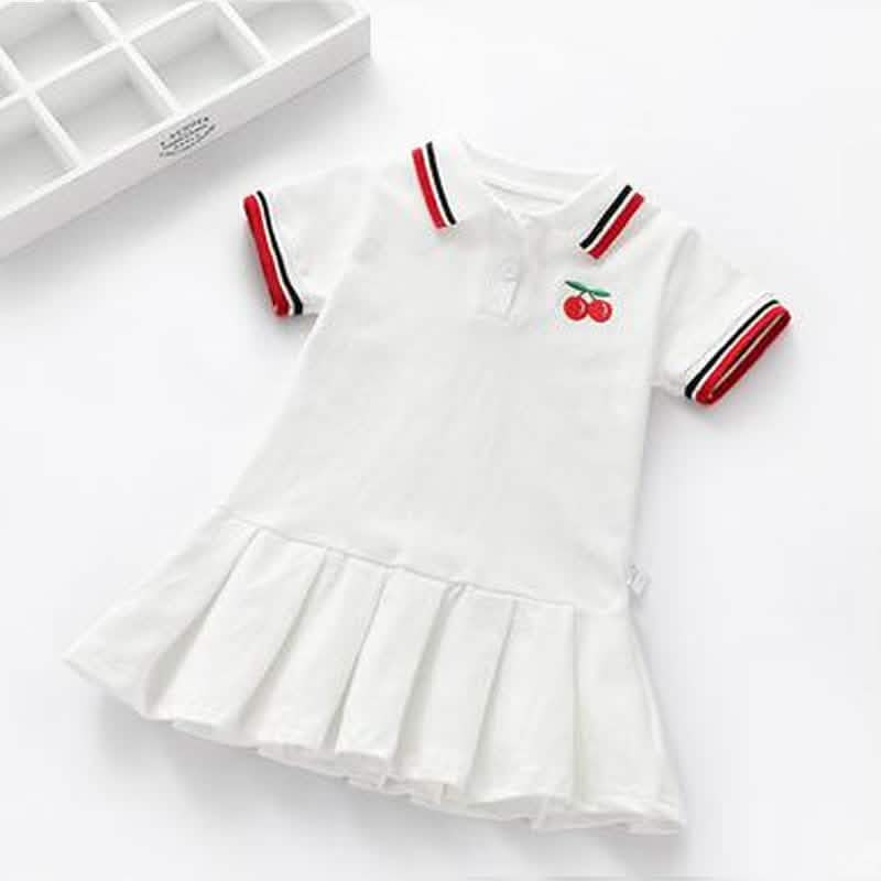 Children Dress Spring Summer Turn-Down Collar