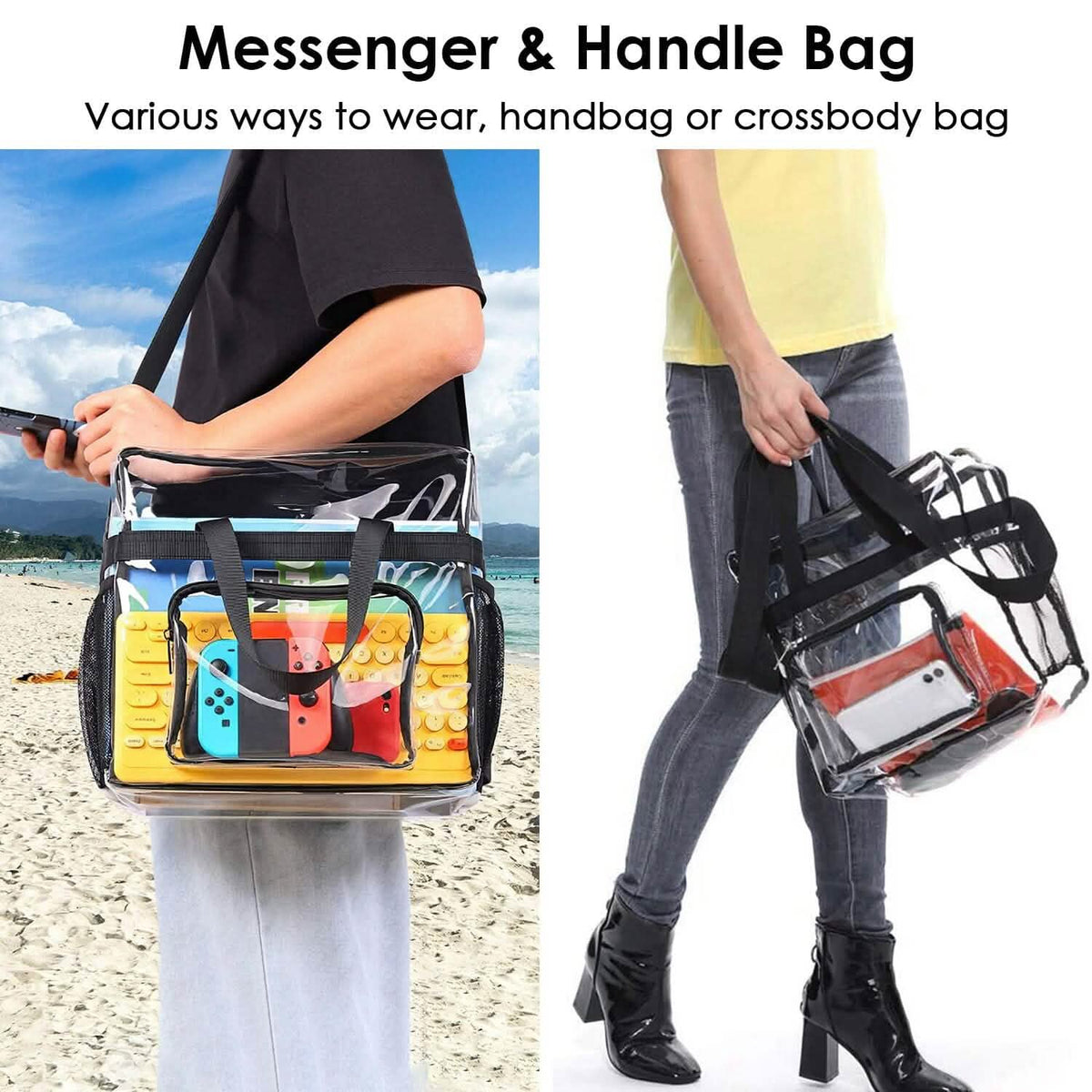 Clear Transparent Shoulder Bag Stadium Approved