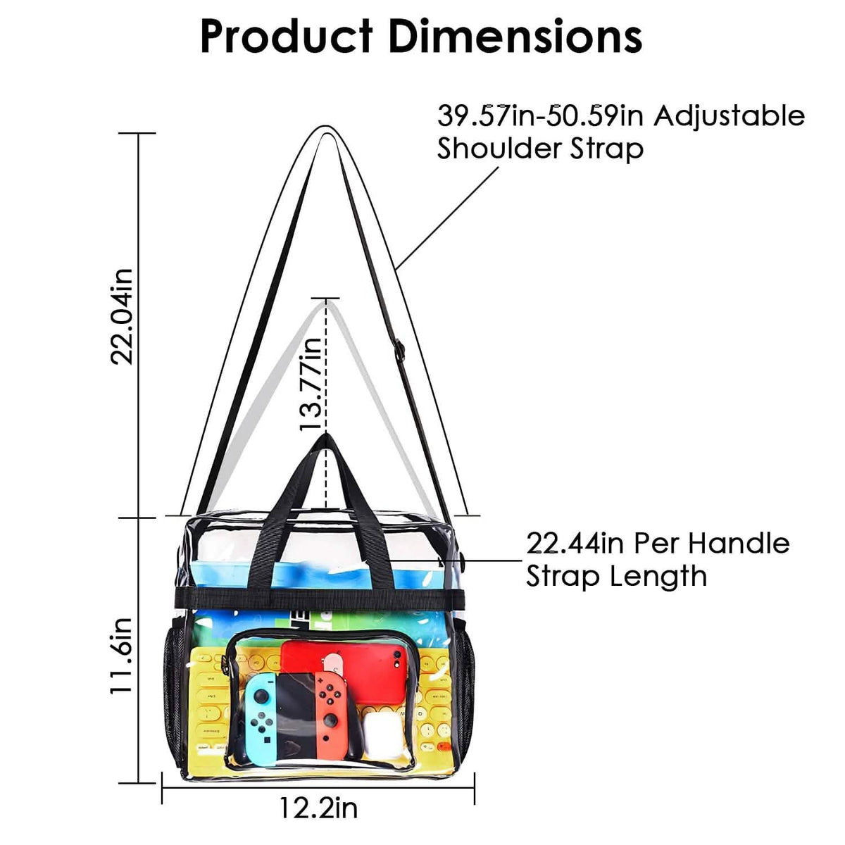 Clear Transparent Shoulder Bag Stadium Approved