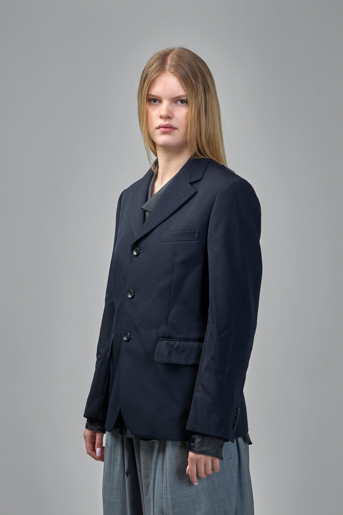 Asymmetric Two-Tone Blazer