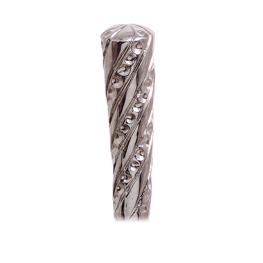 Embossed Elongated Nickel Plated Handle Cane Italian Handle w/ Custom Shaft & Collar