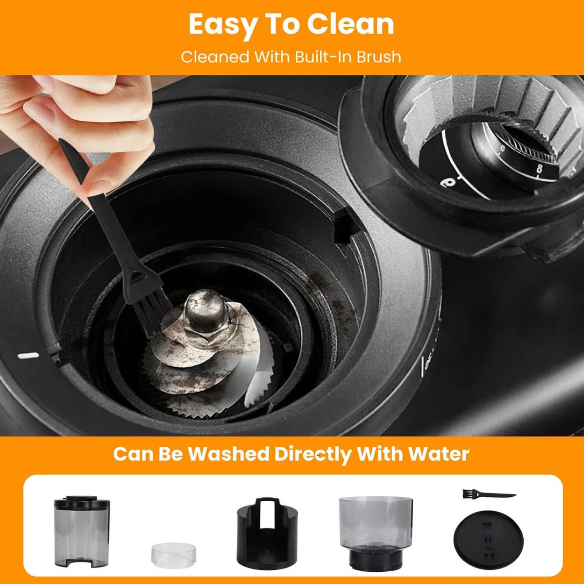 Conical Bur Coffee Bean Electric Grinder with 25 Grind Settings