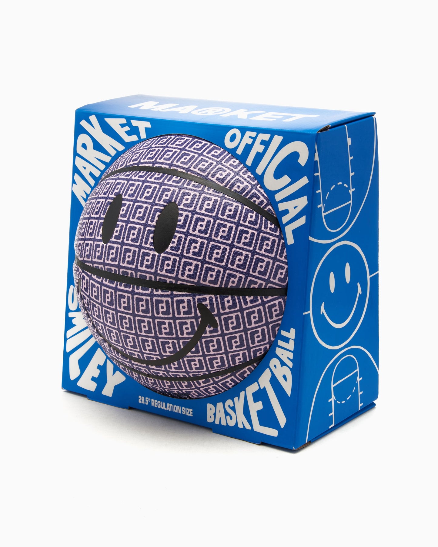 Balón de baloncesto FOOTDISTRICT x MARKET Smiley Allover Printed Logo
