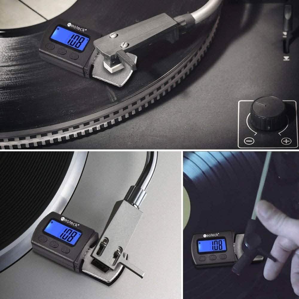 Digital Turntable Stylus Force Scale Gauge 0.01g/5.00g Blue LCD Backlight for Tonearm Phono Cartridge
