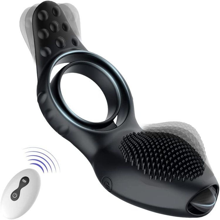 Cock Ring Perineum Massager Couple Vibrator - Vibrator product image for intimate wellness and personal care