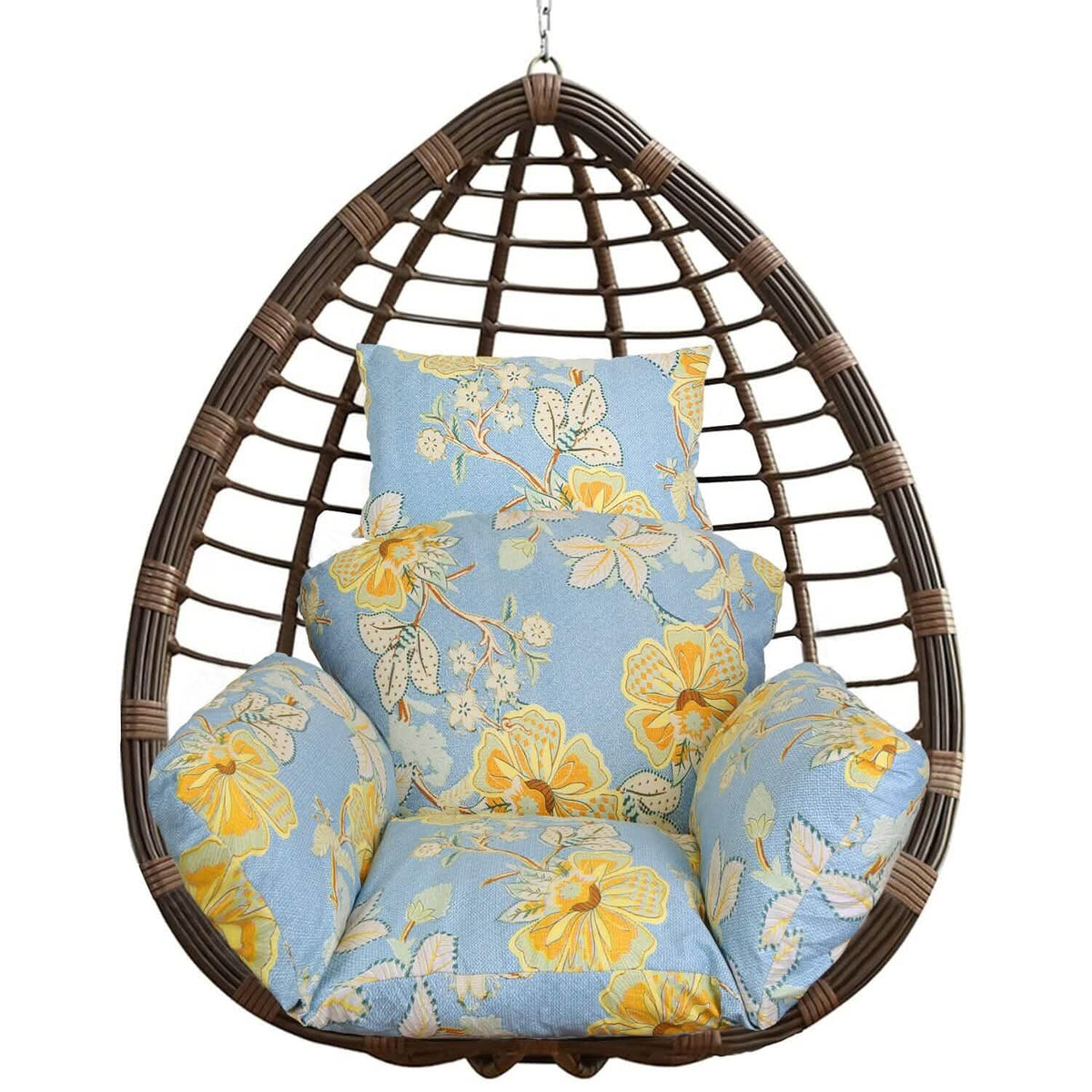 Egg Chair Hanging Basket Seat Soft Cushion with Headrest