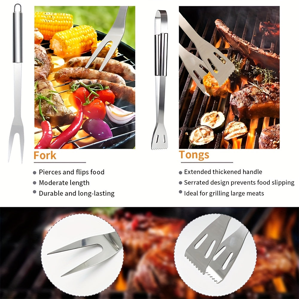 BBQ Grilling Stainless Steel Accessories Set (10pcs)