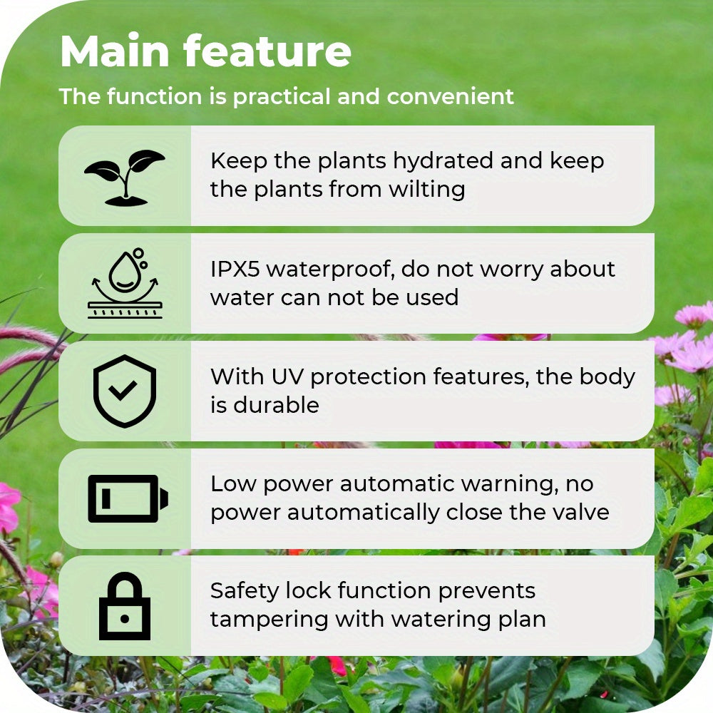Dual-Outlet Water Timer for Automatic Irrigation