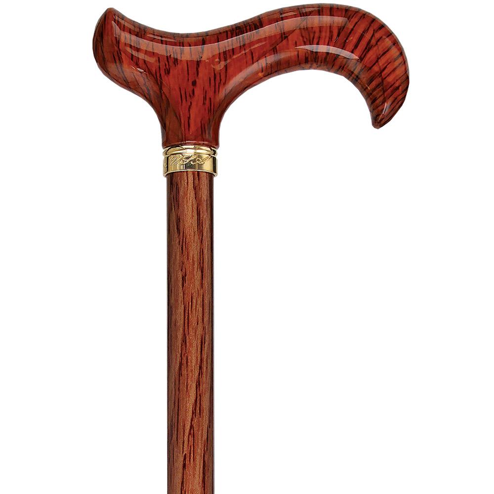 Realistic Wood Designer Adjustable Cane w/ SafeTbase