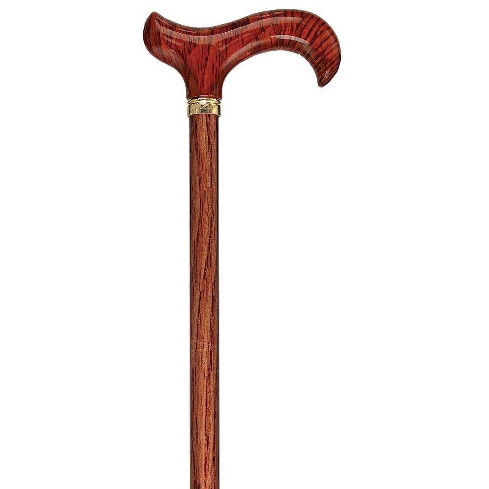 Realistic Wood Designer Adjustable Cane w/ SafeTbase