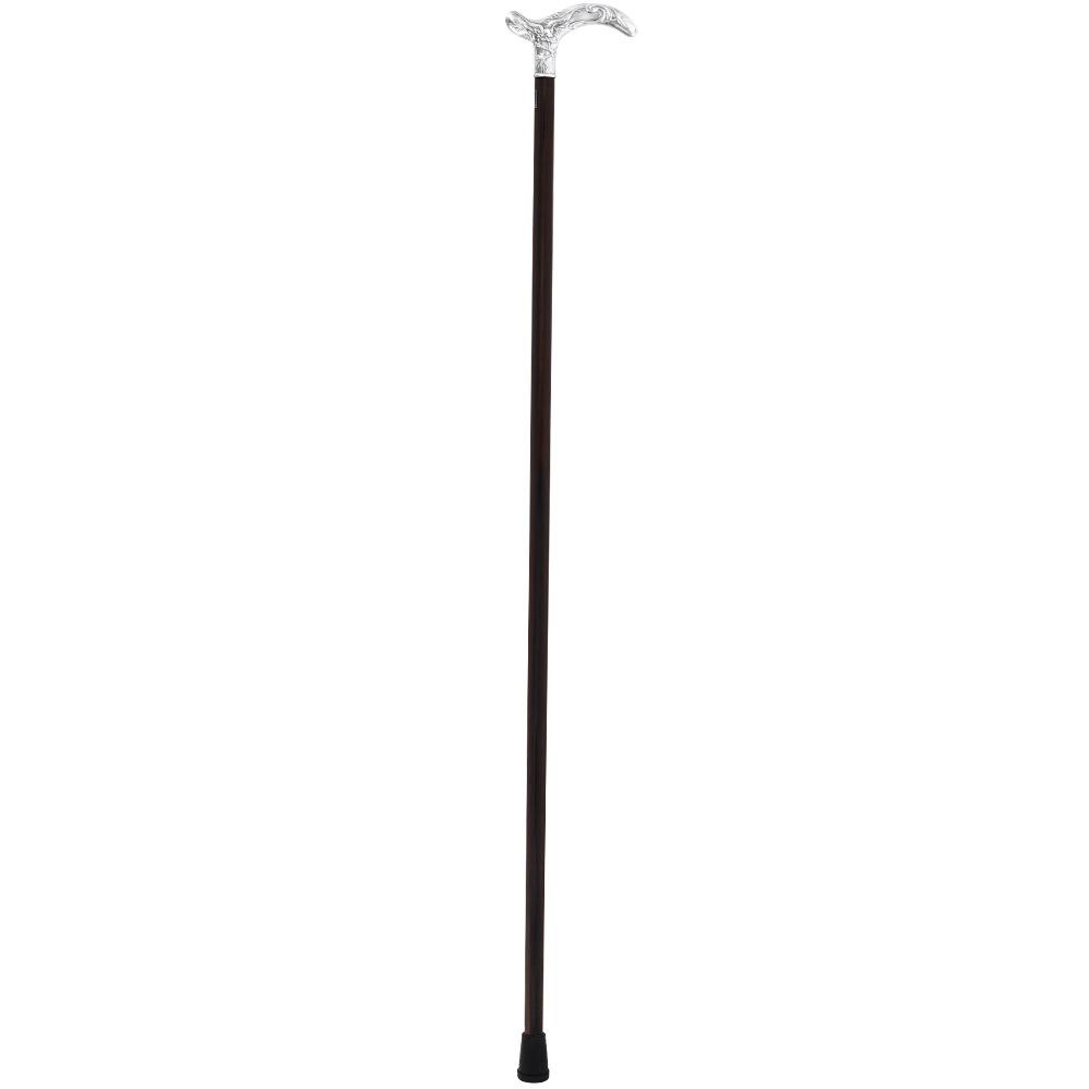 French Silver Birds of Feather Derby Cane: Stamina Wood