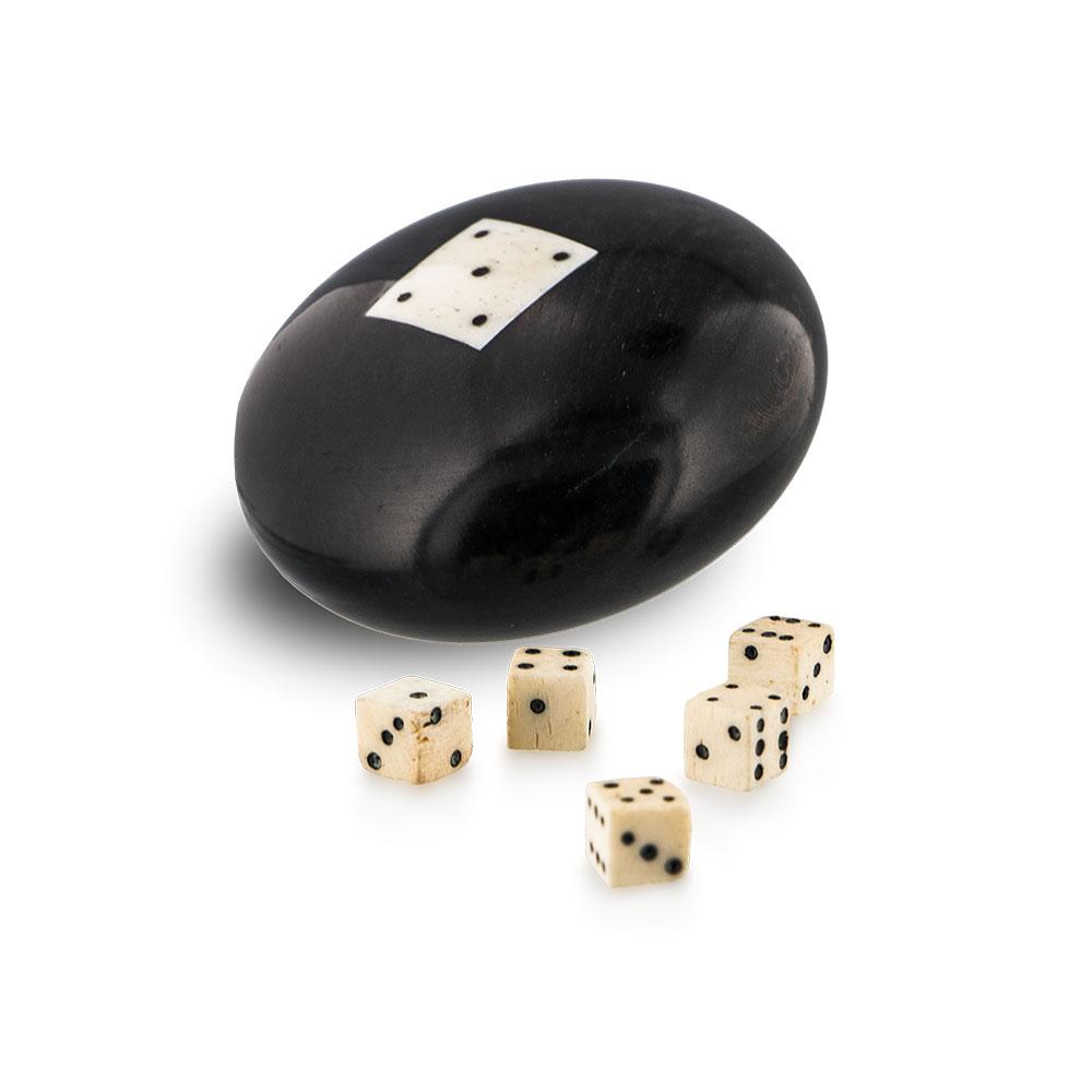 French Gadget Cane w/ Dice Set: Collectors' Stamina Wood