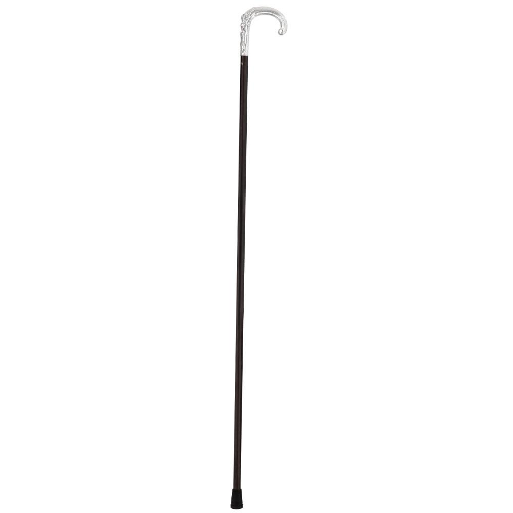 French Eve & Snake Silver Plated Cane: Carbon Fiber Shaft