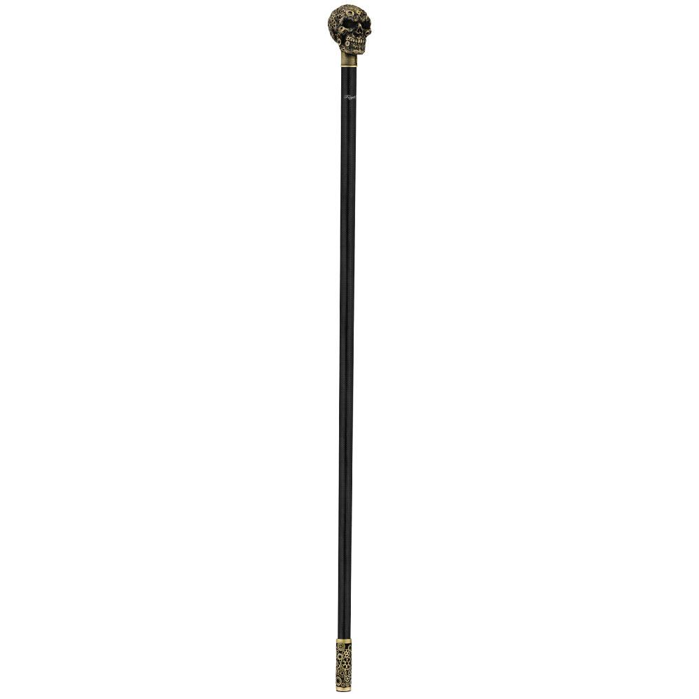 French Steampunk Gears & Skull Cane: Carbon Fiber by 2 Saints