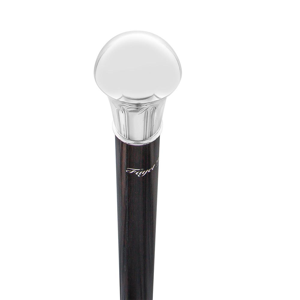 French Silver Knob Walking Stick: Stamina Wood Shaft