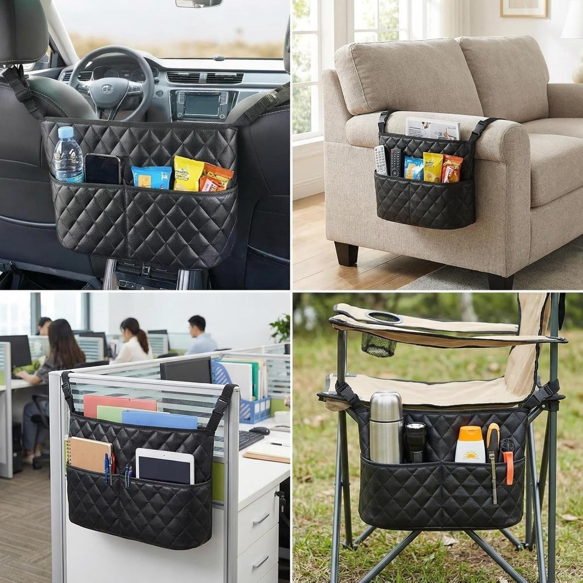 Car Seat Handbag Holder and Console Storage Organizer