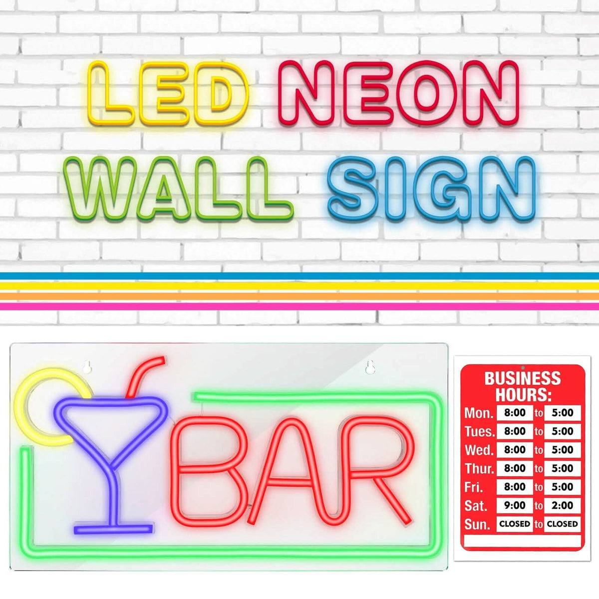 FITNATE 3D Art USB Powered LED Open Display Board Decorate