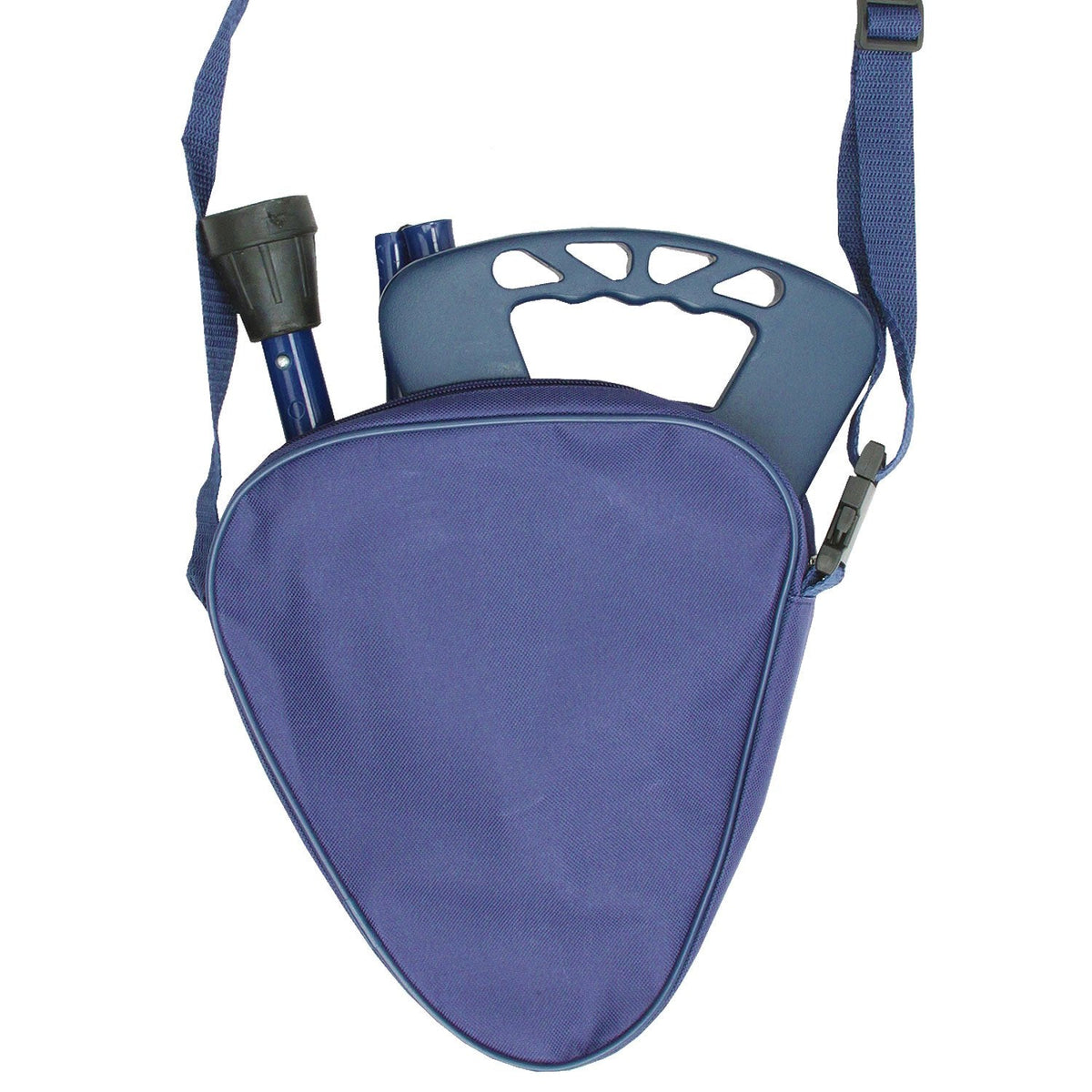 FlipStick Foldable Adjustable Seat Cane with Bag, Available in Black, Blue, and Red