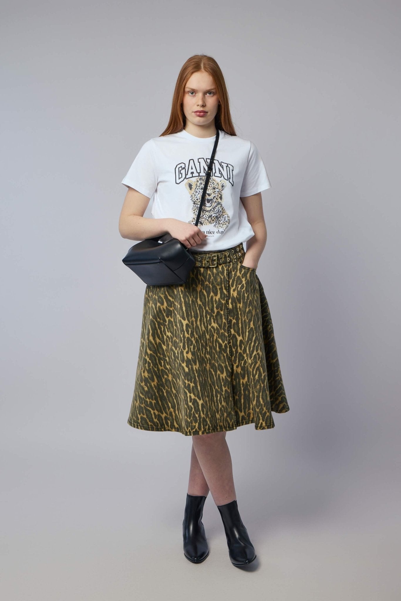 Basic Jersey Leopard Relaxed T-shirt