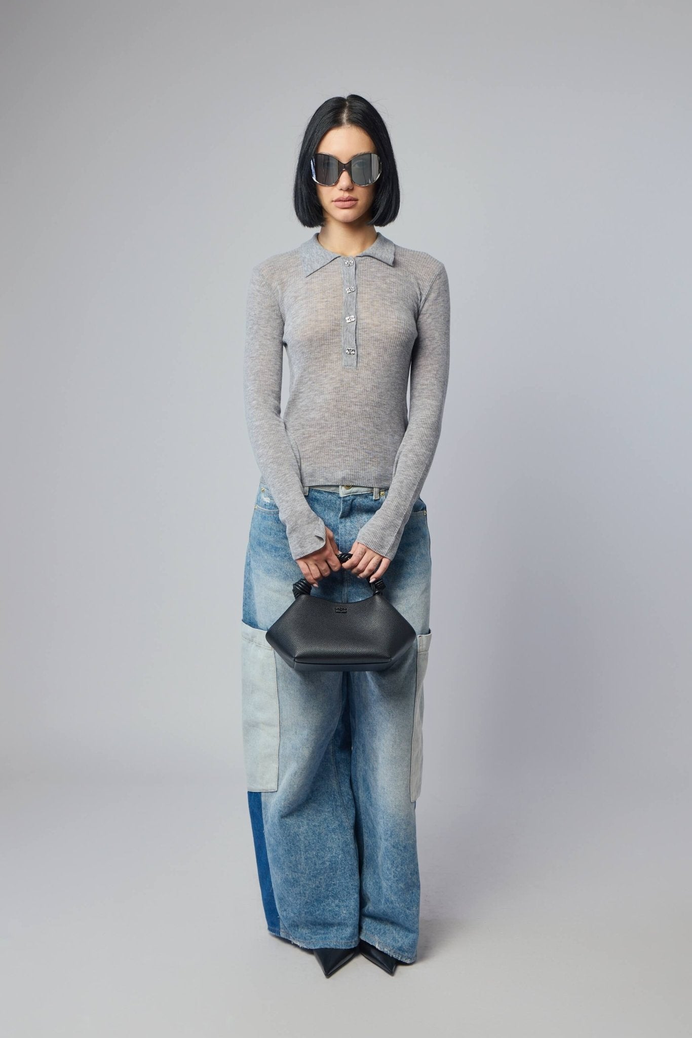 Sheer Wool Ribbed Polo