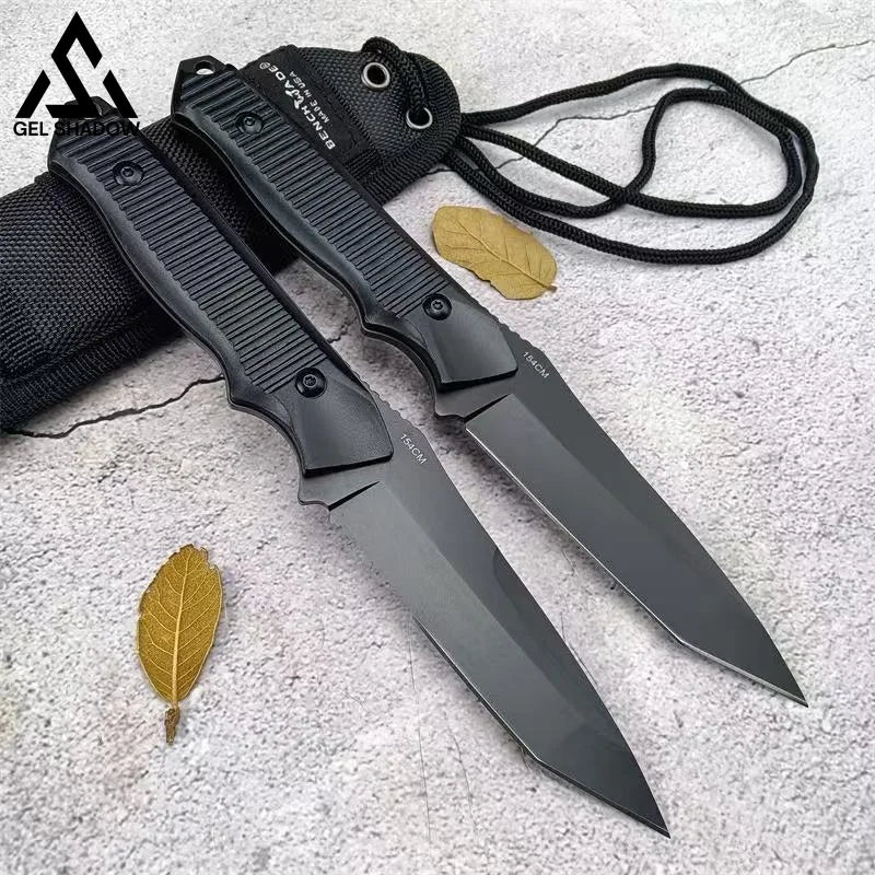 GS224 BM 140BK Black T-Head Semi-Grooved Straight Knife-US STOCK