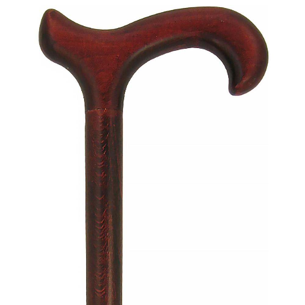 Dark Rosewood Derby Cane - Stained Beechwood