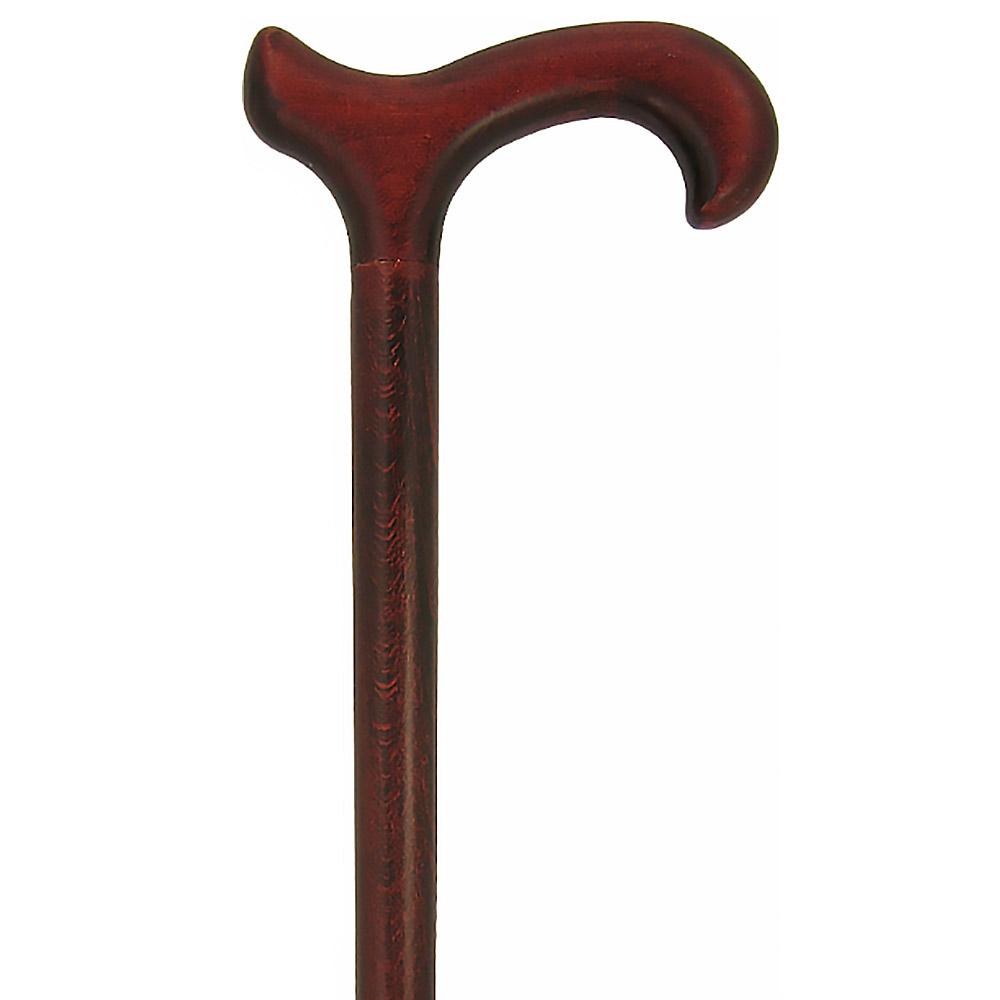 Dark Rosewood Derby Cane - Stained Beechwood