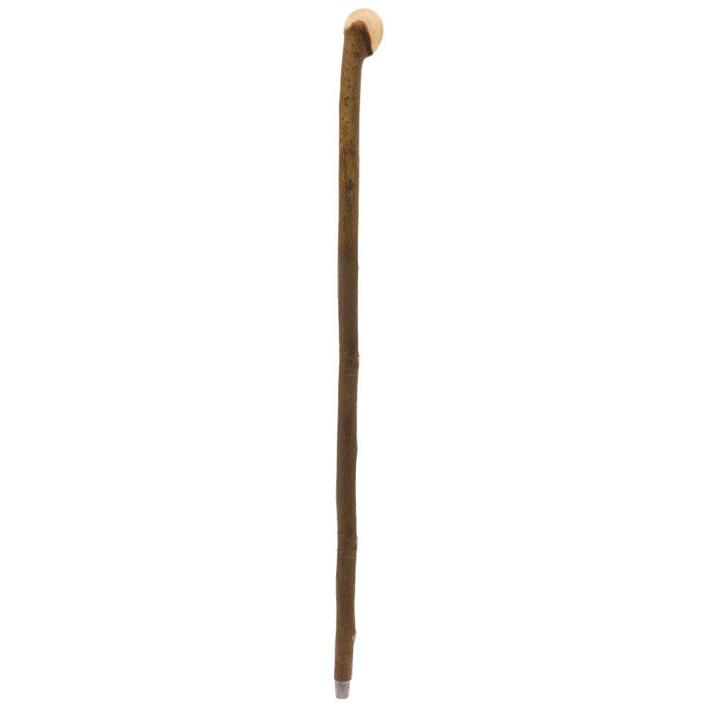 Natural Charm: Hazelwood Root Knobbed Cane with Leather Strap